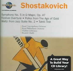 Shostakovich: Symphony No. 5 in D major, Op. 47; Festive Overture; Polka from The Age of Gold image number 0