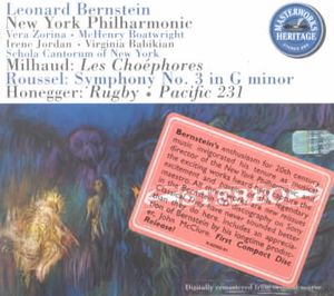 Milhaud: Les Cho&eacute;phores; Roussel: Symphony No. 3; Honegger: Rugby; Pacific 231 image number 0