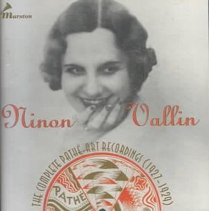 Ninon Vallin-The Complete Path&sbquo;-Art Recordings, 1927-1929 image number 0