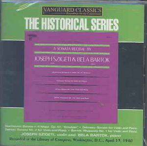 Sonata Recital by Joseph Szigeti & Bela Bartok image number 0