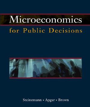 Microeconomics for Public Decisions with Economic Applications Card image number 0