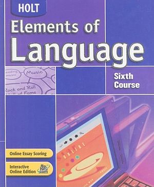 Holt Elements of Language, Sixth Course image number 0