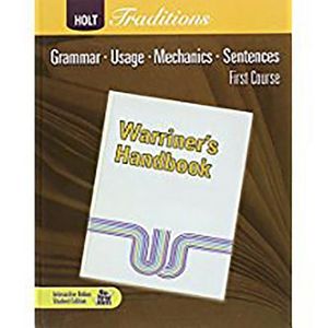 Holt Traditions Warriner's Handbook: Student Edition Grade 7 First Course 2008 image number 0