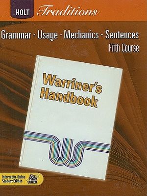 Holt Traditions Warriner's Handbook: Student Edition Grade 11 Fifth Course 2008 image number 0