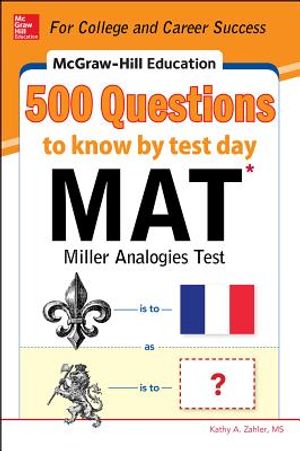 McGraw-Hill Education 500 MAT Questions to Know by Test Day image number 0