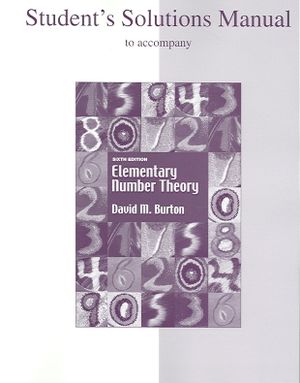 Student's Solutions Manual to Accompany Elementary Number Theory image number 0
