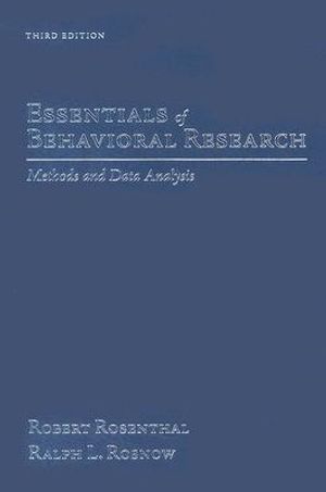 Essentials of Behavioral Research: Methods and Data Analysis image number 0