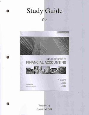 Study Guide to Accompany Fundamentals of Financial Accounting image number 0