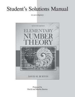 Student's Solutions Manual Elementary Number Theory image number 0