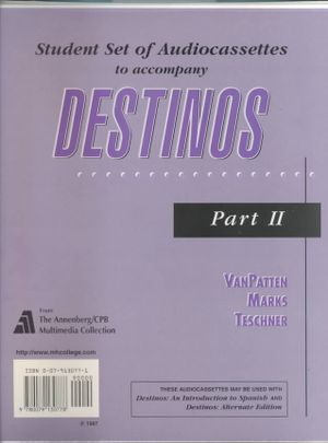 Audiocassettes to Accompany Destinos image number 0