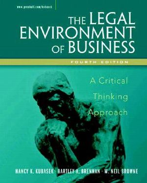 Legal Environment of Business: A Critical Thinking Approach image number 0