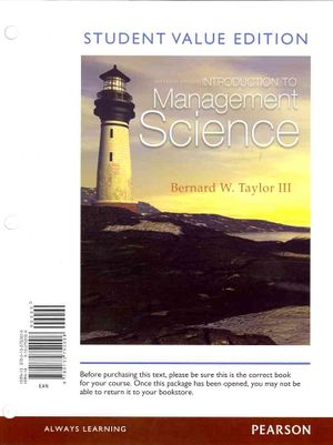 Introduction to Management Science, Student Value Edition image number 0