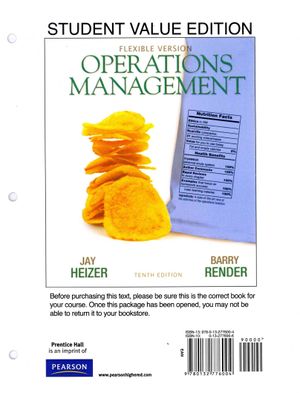 Operations Management, Flexible Version, Student Value Edition Plus New Mylab Operations Management with Pearson Etext -- Access Card Package image number 0