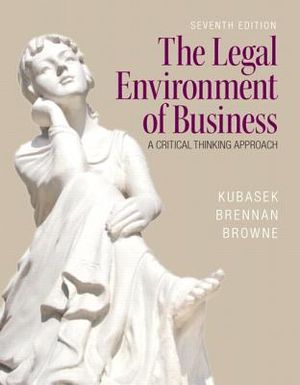 The Legal Environment of Business: A Critical Thinking Approach image number 0