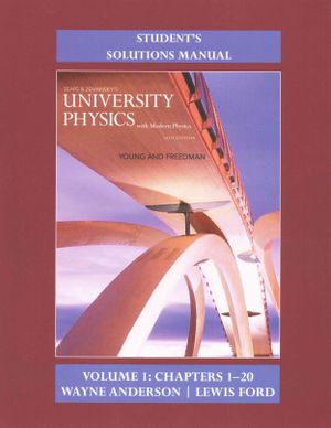 Student's Solution Manual for University Physics with Modern Physics Volume 1 (Chs. 1-20) image number 0