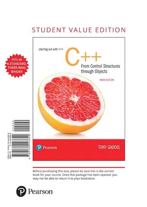 Starting Out with C++ from Control Structures to Objects image number 0