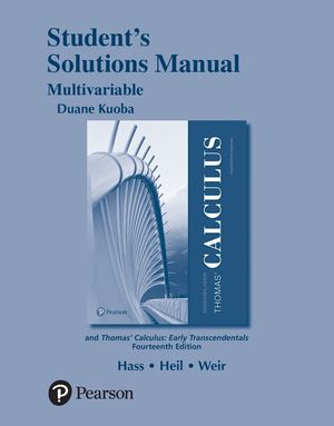 Student Solutions Manual for Thomas' Calculus, Multivariable image number 0