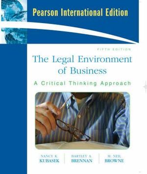 Legal Environment of Business: A Critical Thinking Approach image number 0