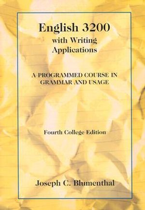 English 3200 with Writing Applications: A Programmed Course in Grammar and Usage image number 0