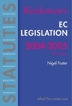 Blackstone's EC Legislation 2003/2004 image number 0