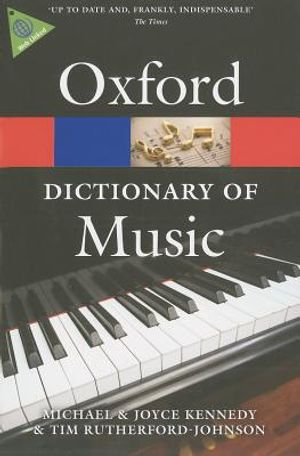 The Oxford Dictionary of Music image number 0