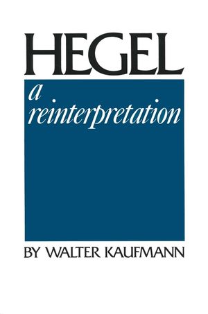 Hegel: A Reinterpretation image number 0