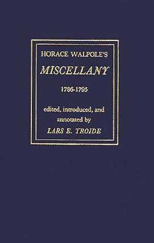Horace Walpole's Miscellany 1786-1795, Volume 188 image number 0