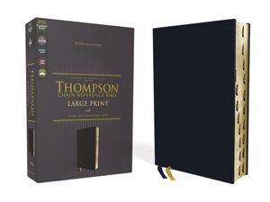 Nasb, Thompson Chain-Reference Bible, Large Print, Leathersoft, Navy, 1995 Text, Red Letter, Thumb Indexed, Comfort Print image number 0