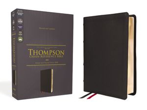 Nasb, Thompson Chain-Reference Bible, Genuine Leather, Calfskin, Black, 1995 Text, Red Letter, Comfort Print image number 0