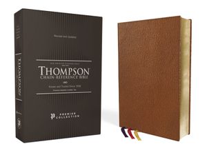 Nasb, Thompson Chain-Reference Bible, Premium Goatskin Leather, Premier Collection, Tan, 1995 Text, Black Letter, Art Gilded Edges, Comfort Print image number 0