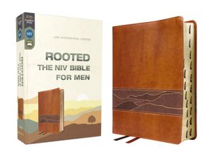 Rooted: The NIV Bible for Men, Leathersoft, Brown, Thumb Indexed, Comfort Print image number 0