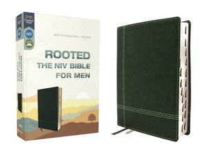 Rooted: The NIV Bible for Men, Leathersoft, Green, Thumb Indexed, Comfort Print image number 0
