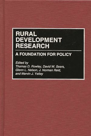 Rural Development Research: A Foundation for Policy image number 0