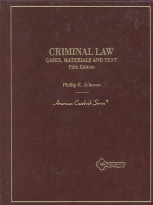 Criminal Law: Cases, Materials, and Text image number 0