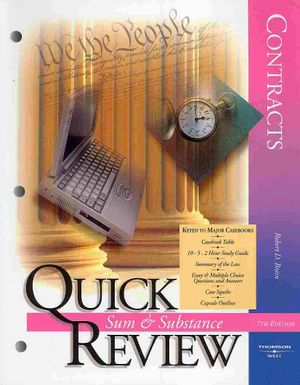 Brain's Sum and Substance Quick Review on Contracts, 7th image number 0