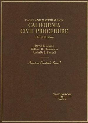 California Civil Procedure: Cases and Materials image number 0