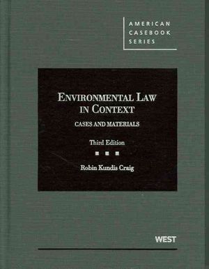 Craig's Environmental Law in Context: Cases and Materials, 3D image number 0