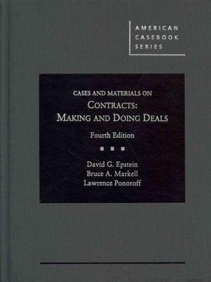 Cases and Materials on Contracts: Making and Doing Deals image number 0