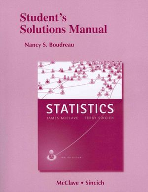 Student's Solutions Manual for Statistics image number 0