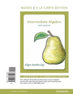 Intermediate Algebra, Books a la Carte Edition image number 0