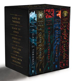 George R. R. Martin's a Game of Thrones 5-Book Boxed Set (Song of Ice and Fire Series): A Game of Thrones, a Clash of Kings, a Storm of Swords, a Feas image number 0