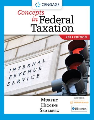 Concepts in Federal Taxation 2021 (with Intuit Proconnect Tax Online 2019 and RIA Checkpoint 1 Term (6 Months) Printed Access Card) image number 0