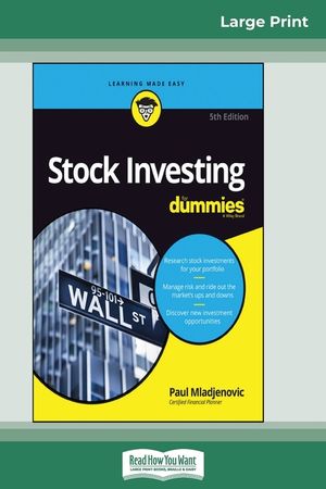 Stock Investing For Dummies, 5th Edition (16pt Large Print Edition) image number 0