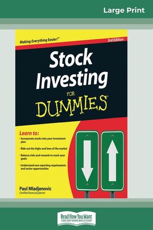 Stock Investing for Dummies(R) (16pt Large Print Edition) image number 0