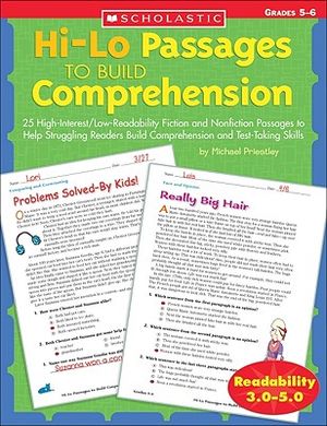 Hi-Lo Passages to Build Comprehension: Grades 5?6: 25 High-Interest/Low Readability Fiction and Nonfiction Passages to Help Struggling Readers Build C image number 0