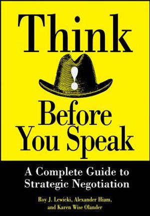 Think Before You Speak: A Complete Guide to Strategic Negotiation image number 0