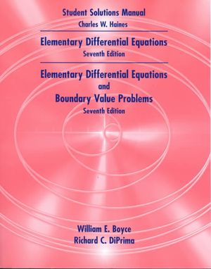 Boyce & Diprima's, Elementary Differential Equations?and Elementary Differential?with Boundary Value Problems, Student Solutions Manual image number 0
