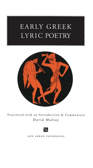 Early Greek Lyric Poetry image number 0