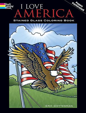 I Love America Stained Glass Coloring Book image number 0