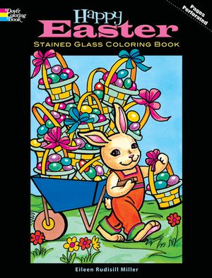 Happy Easter Stained Glass Coloring Book image number 0